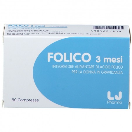 Folico 3 Mesi Integratore Per Gravidanza 90 Compresse - Integratori di acido folico - 904804198 - Folico - € 6,99