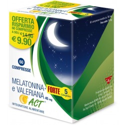 Act Melatonina E Valeriana Forte 5 Complex 60 Compresse - Integratori per umore, anti stress e sonno - 924451913 - Linea Act ...