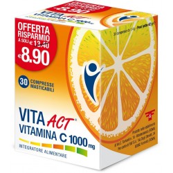 Act Vitamina C 1000mg 30 Compresse Masticabili - Integratori per difese immunitarie - 971118690 - Linea Act - € 5,25