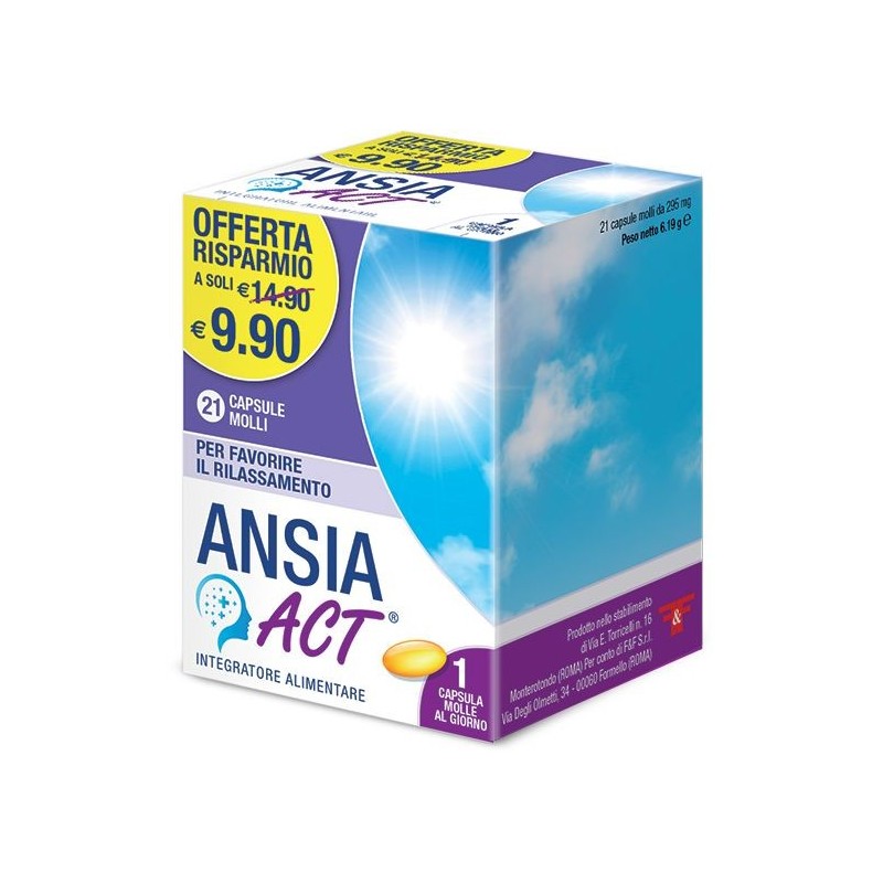 Linea Act Ansia Per Favorire Il Rilassamento 21 Capsule Molli - Integratori per umore, anti stress e sonno - 981265061 - Line...