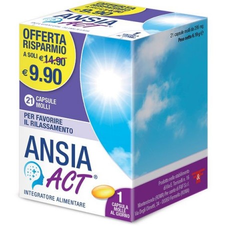 Linea Act Ansia Per Favorire Il Rilassamento 21 Capsule Molli - Integratori per umore, anti stress e sonno - 981265061 - Line...