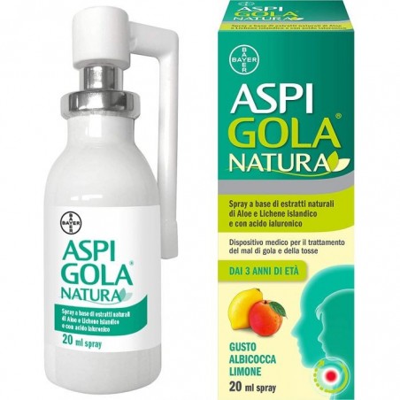Aspi Gola Natura Spray Albicocca Limone 20 Ml - Farmaci per tosse secca e grassa - 980772040 - Aspi Gola - € 8,88
