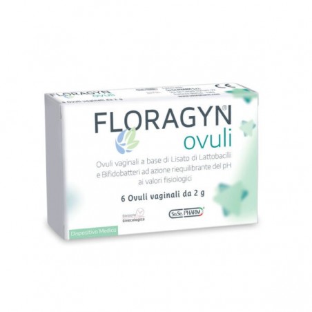 Floragyn Ovuli Vaginali A Base Di Lattobacilli Lisati 6 Ovuli - Lavande, ovuli e creme vaginali - 906700923 - Floragyn - € 10,00