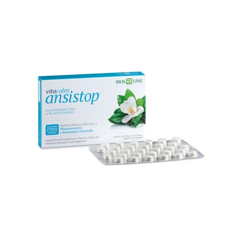 Bios Line Vitacalm Ansistop 60 Compresse - Integratori per umore, anti stress e sonno - 941693715 - Bios Line - € 13,96