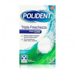 Polident Tripla Freschezza Igienizzante Protesi Dentarie 66 Compresse - Prodotti per dentiere ed apparecchi ortodontici - 935...