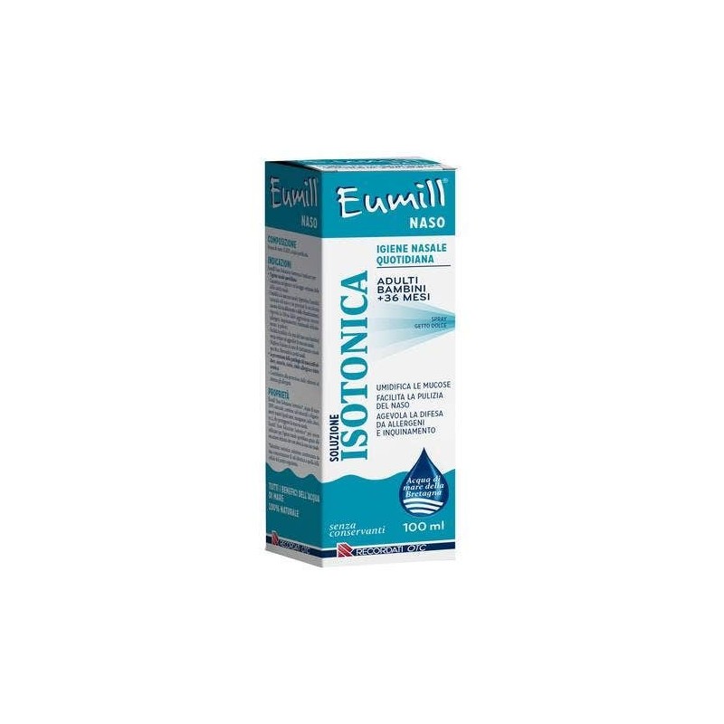 Eumill Naso Spray Soluzione Isotonica 100 Ml - Soluzioni Ipertoniche - 935760595 - Eumill - € 9,88