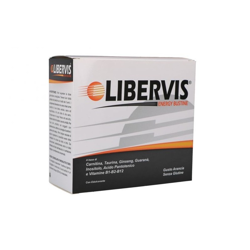 Libervis Energy Arancia Integratore Per L'Affaticamento 20 Bustine - Integratori per concentrazione e memoria - 935272791 - L...