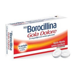 NeoBorocillina Gola Dolore Senza Zucchero 16 Pastiglie - Raffreddore e influenza - 035760040 - Neoborocillina - € 6,28