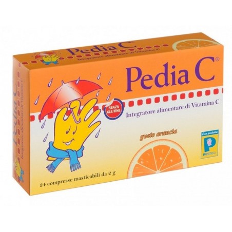 Pediatrica Pedia C Arancia 24 Compresse Masticabili - Vitamine e sali minerali - 902890108 - Pediatrica - € 11,80