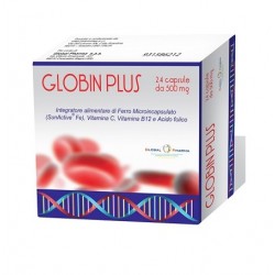 Globin Plus Integratore di Ferro e Acido Folico 24 Capsule Global Pharma - 1