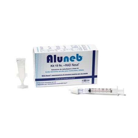 Aluneb Kit Soluzione Isotonica 15 Flaconcini + Mad Nasal Atomizzatore Aluneb - 1 Aluneb Kit Soluzione Isotonica 15 Flaconcini + Mad Nasal Atomizzatore Aluneb - 1