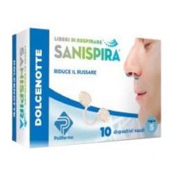 Polifarma Sanispira Dolce Notte 10 Pezzi Taglia L - Prodotti per la cura e igiene del naso - 971052067 - Polifarma - € 6,95