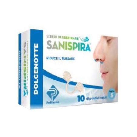 Polifarma Sanispira Dolce Notte 10 Pezzi Taglia L - Prodotti per la cura e igiene del naso - 971052067 - Polifarma - € 6,84