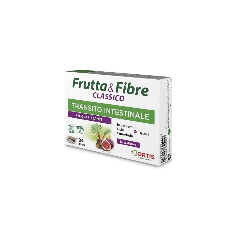 Ortis Laboratoires Pgmbh Frutta & Fibre Classico 24 Cubetti - Integratori per regolarità intestinale e stitichezza - 97620393...