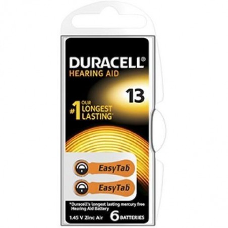 Duracell Easy Tab 13 Arancio Batteria Per Apparecchio Acustico 6 Pezzi - Apparecchi ed accessori acustici - 924799923 - Durac...