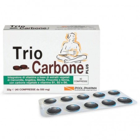 Triocarbone Plus Integratore Per Funzione Digestiva 40 Compresse Triocarbone - 1 Triocarbone Plus Integratore Per Funzione Digestiva 40 Compresse Triocarbone - 1
