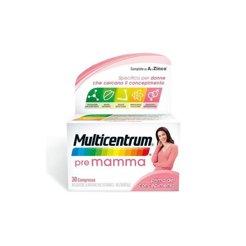 Multicentrum Integratore Pre Mamma 30 Compresse - Integratori di acido folico - 934825237 - Multicentrum - € 18,33