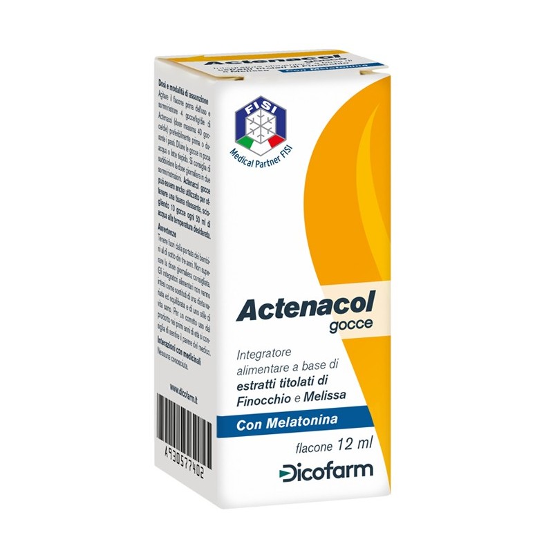 Actenacol Gocce Con Melatonina 12 Ml - Integratori di fermenti lattici - 930577402 - Actenacol - € 11,74