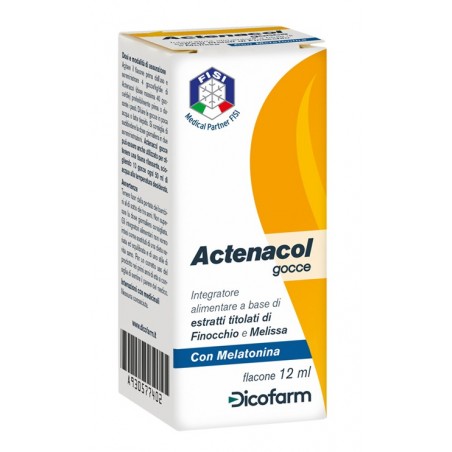 Actenacol Gocce Con Melatonina 12 Ml - Integratori di fermenti lattici - 930577402 - Actenacol - € 11,74