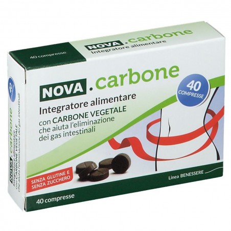 Nova Argentia Carbone Vegetale 40 Compresse - Integratori - 934757067 - Nova Argentia - € 3,50