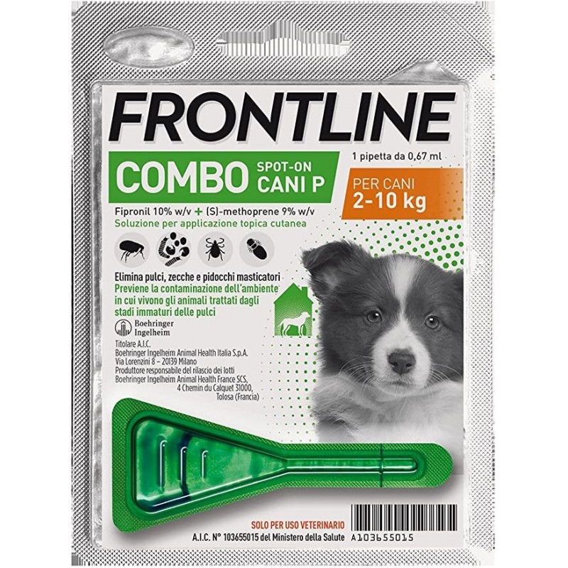 Frontline Combo Spot-On Cani 2 - 10 Kg 1 Pipetta - Prodotti per cani - 103655015 - Frontline - € 9,31