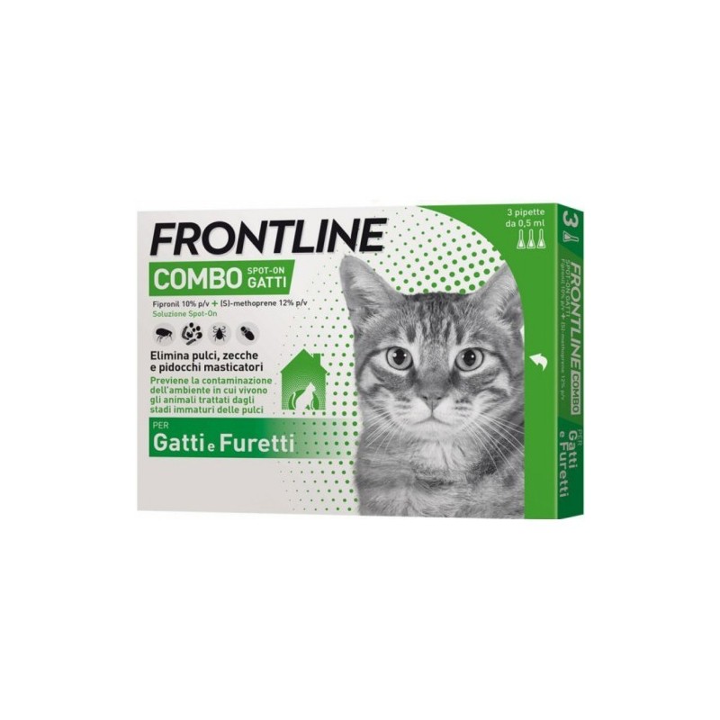 Frontline Combo Spot-On Gatti e Furetti 3 Pipette - Prodotti per gatti - 103647032 - Frontline - € 24,54