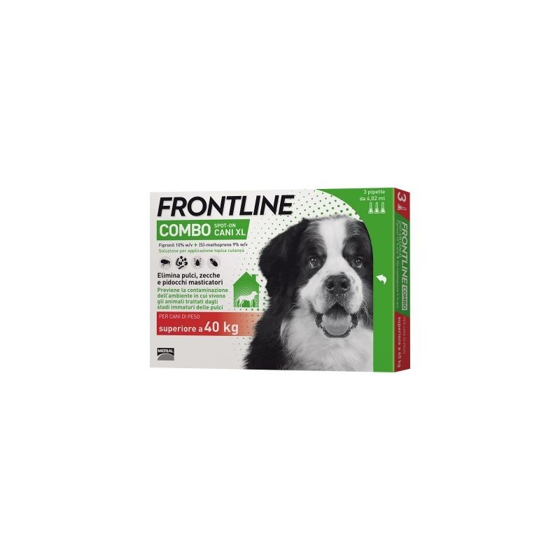 Frontline Combo Spot-On 2 In 1 Cani XL 40Kg - 3 Pipette - Prodotti per cani - 103655116 - Frontline - € 34,14