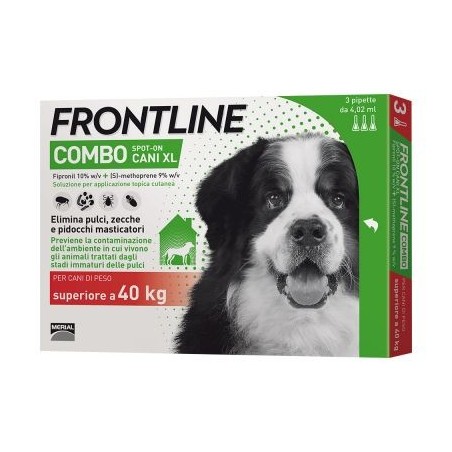 Frontline Combo Spot-On 2 In 1 Cani XL 40Kg - 3 Pipette - Prodotti per cani - 103655116 - Frontline - € 34,14