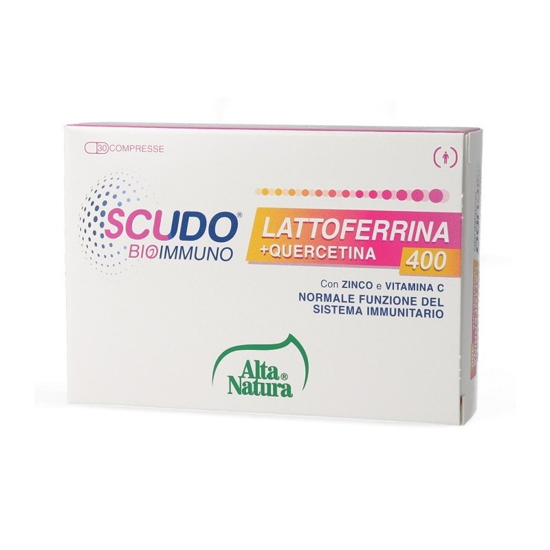 Alta Natura Scudo Lattoferrina e Quercetina 400 - 30 Compresse - Integratori di lattoferrina - 981113069 - Alta Natura - € 23,97