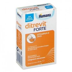 Humana Ditrevit Forte Integratore di Vitamina D Per Bambini 15 Ml - Integratori di sali minerali e multivitaminici - 93251935...