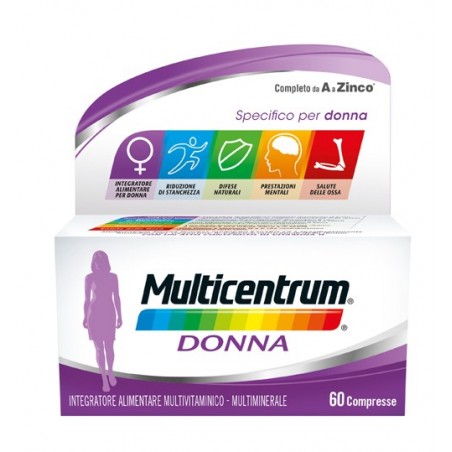 Multicentrum Donna Integratore Multivitaminico 60 Compresse Multicentrum - 1 Multicentrum Donna Integratore Multivitaminico 60 Compresse Multicentrum - 1