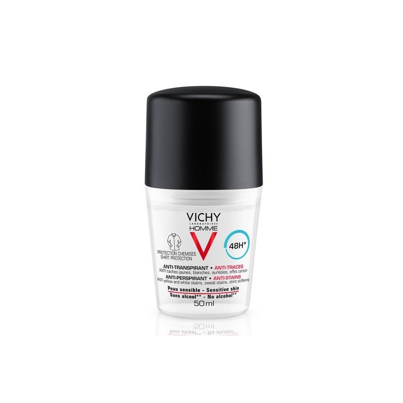 Vichy Homme Deodorante Anti-Macchie Lunga Durata Uomo 50 Ml - Deodoranti per il corpo - 971968122 - Vichy - € 9,91