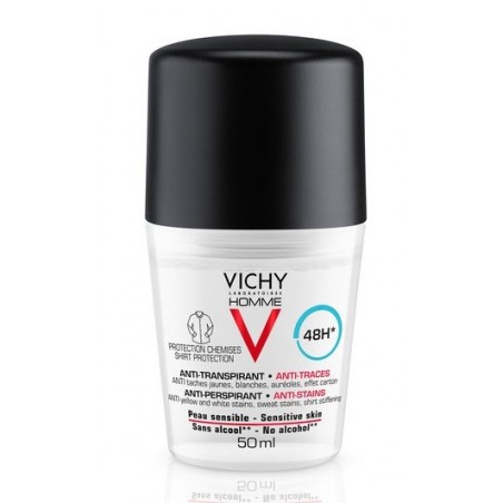 Vichy Homme Deodorante Anti-Macchie Lunga Durata Uomo 50 Ml - Deodoranti per il corpo - 971968122 - Vichy - € 9,91