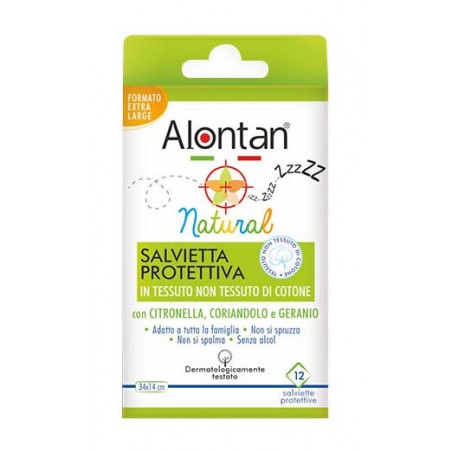 Pietrasanta Pharma Alontan Natural Salvietta Monouso 12 Pezzi - Insettorepellenti - 935380980 - Pietrasanta Pharma - € 4,59