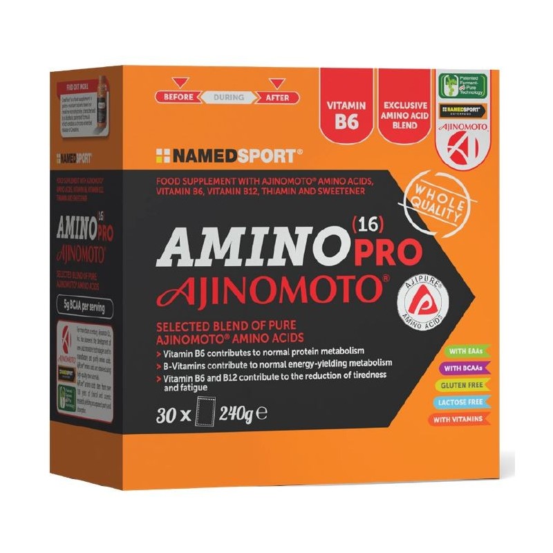 Namedsport Amino 16 Pro Ajinomoto 30 Bustine - Vitamine e sali minerali - 981463678 - Namedsport - € 37,16