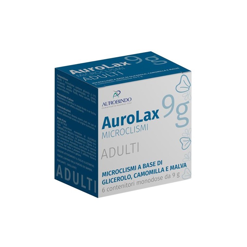 AuroLax Microclismi Adulti Glicerolo Camomilla Malva 6 Pezzi - Farmaci per stitichezza e lassativi - 980463741 - Aurobindo Ph...