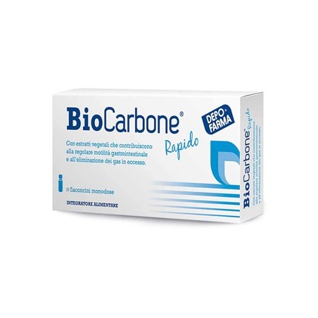 Depofarma Biocarbone Rapido 8 Flaconcini - Integratori per apparato digerente - 971179989 - Depofarma - € 11,91