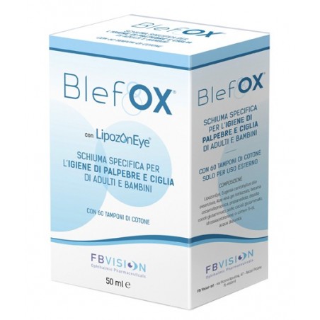Fb Vision Blefox Schiuma Specifica Per Igiene Palpebre E Ciglia 50 Ml Con Erogatore + 60 Dischetti - Gocce oculari - 94391194...