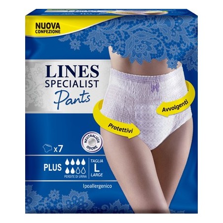 Fater Lines Specialist Pants Plus L Farma 7 Pezzi - Prodotti per incontinenza - 976326239 - Lines - € 10,04