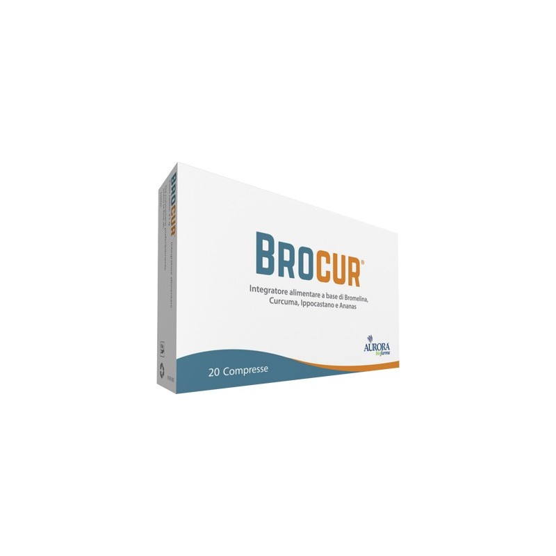 Aurora Licensing Brocur 20 Compresse - Integratori drenanti e pancia piatta - 975093980 - Aurora Licensing - € 16,93