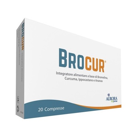 Aurora Licensing Brocur 20 Compresse - Integratori drenanti e pancia piatta - 975093980 - Aurora Licensing - € 16,93