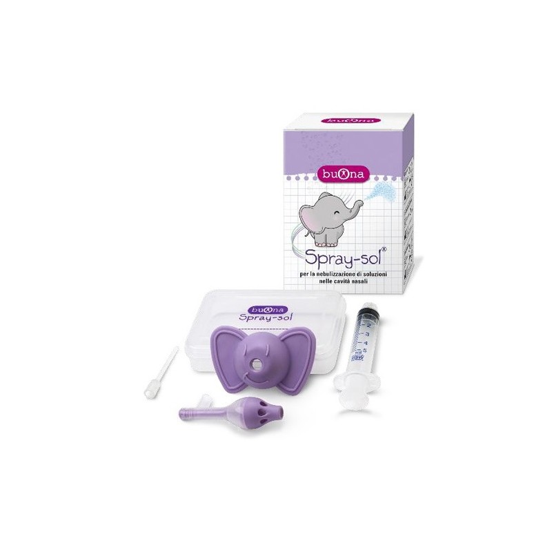 Buona Spray-Sol Kit Nebulizzazione Per Vie Aeree Bambini - Pulizia naso e orecchie bambini - 980792105 - Buona - € 10,11