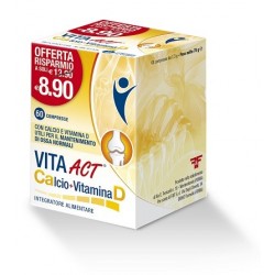 Vita Act Calcio + Vitamina D 60 Compresse - Vitamine e sali minerali - 971752112 - Act - € 5,18