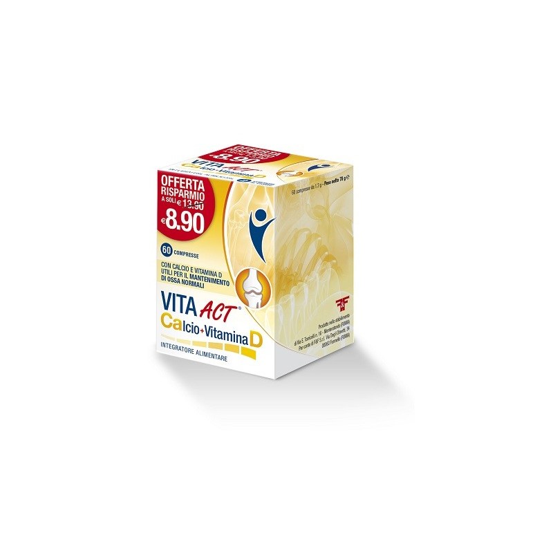 Vita Act Calcio + Vitamina D 60 Compresse Linea Act - 1