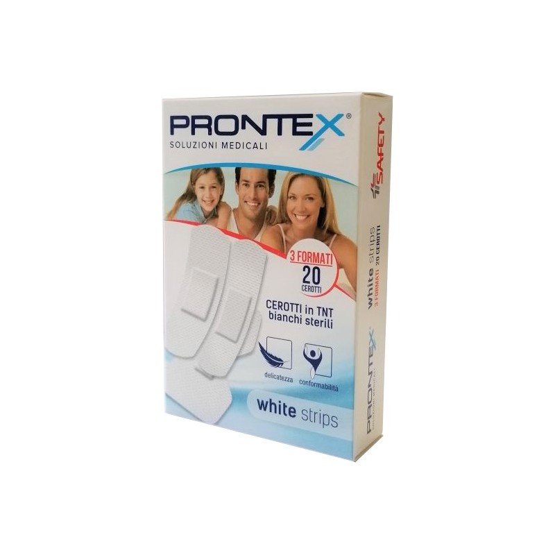 Safety Prontex Cerotto White Strips In TNT Sterile 3 Formati 20 Pezzi - Medicazioni - 901550487 - Safety - € 3,34