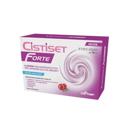 Corman Cistiset Forte 8 Stick Da 10 Ml - Integratori per cistite - 943808307 - Corman - € 13,42