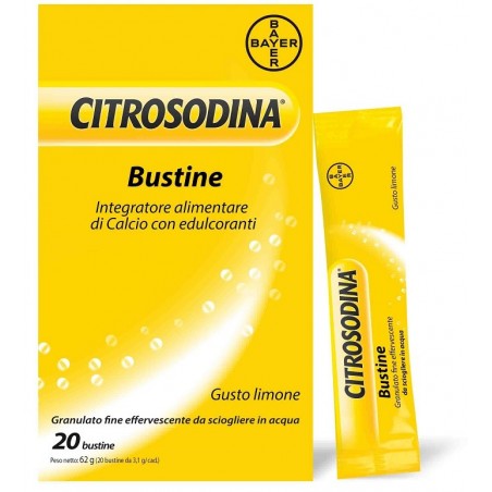 Bayer Citrosodina 20 Bustine Effervescente - Integratori per apparato digerente - 921412375 - Citrosodina - € 6,97