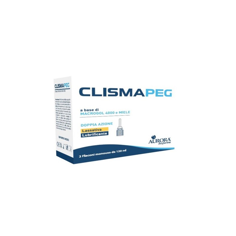 Aurora Biofarma Clismapeg Clisma 2 X 120 Ml - Farmaci per stitichezza e lassativi - 980512964 - Aurora Biofarma - € 11,17