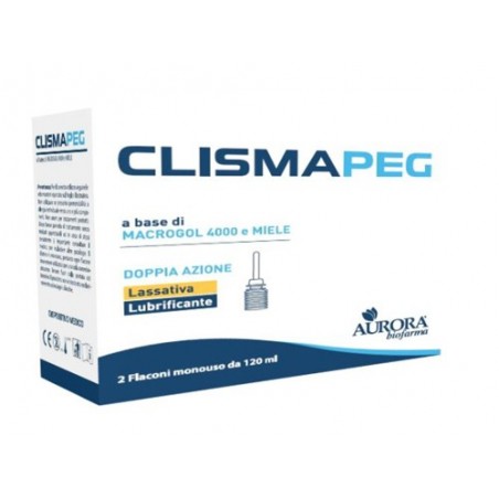 Aurora Biofarma Clismapeg Clisma 2 X 120 Ml - Farmaci per stitichezza e lassativi - 980512964 - Aurora Biofarma - € 11,17