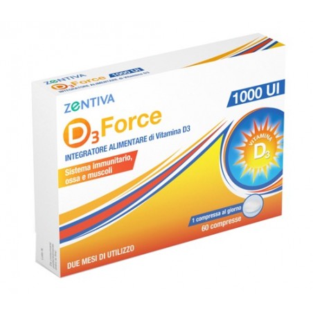 Zentiva Italia D3 Force Zentiva 1000ui 60 Compresse Zentiva Italia - 1 Zentiva Italia D3 Force Zentiva 1000ui 60 Compresse Zentiva Italia - 1